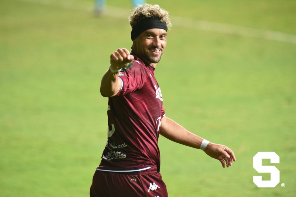 Christian Bolaños marcó doblete ante Pumas. Foto: Prensa Saprissa