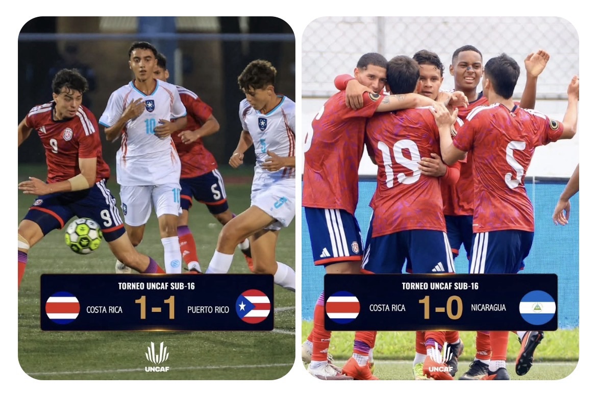 Sub16 tica: 1-1 con Puerto Rico y 1-0 sobre Nicaragua